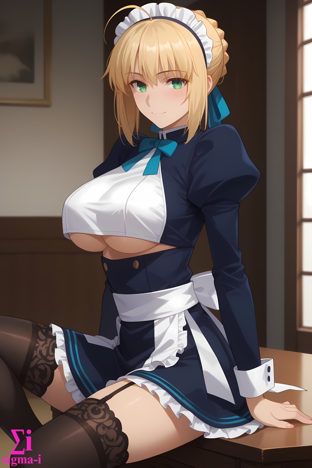 Artoria Underboob Maid 4k wallpapers x19