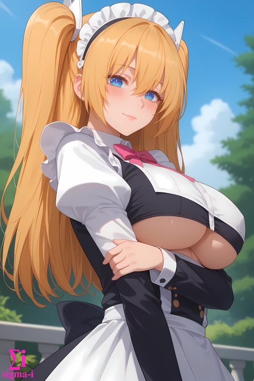 Liliel Underboob Maid 4k wallpapers x18