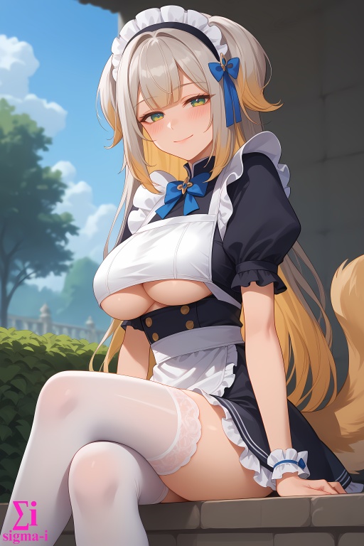 Shioriha Underboob Maid 4k wallpapers x22