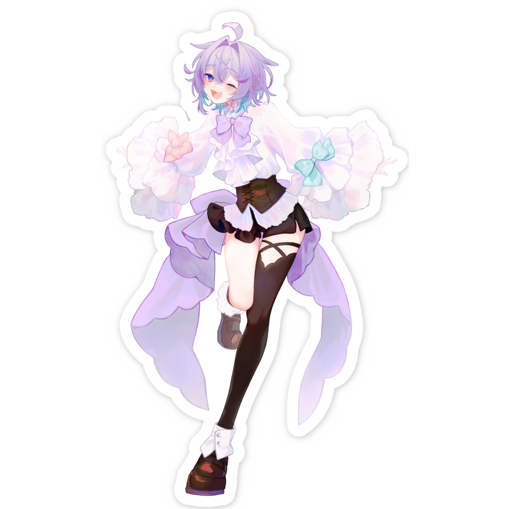 めめもりあびと4周年記念スマホステッカー