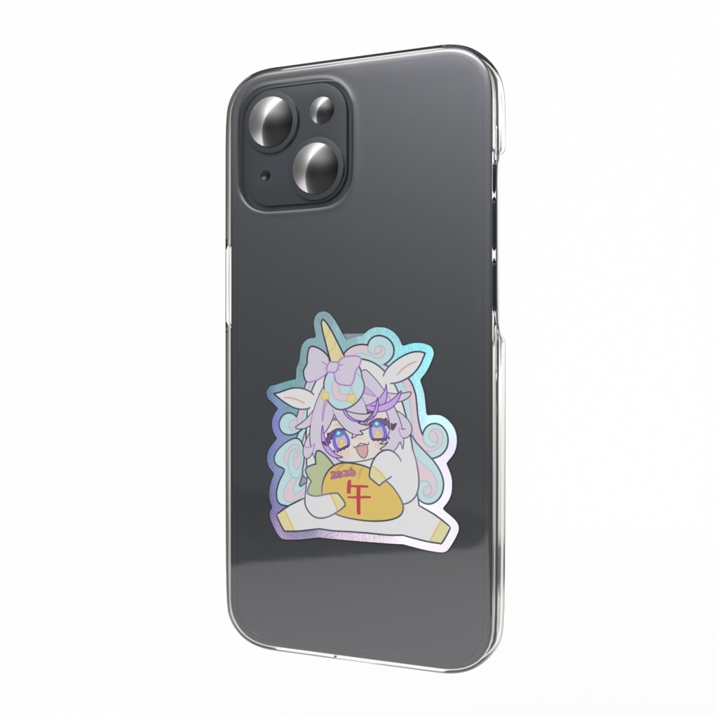 干支めめもり2026-午-オーロラスマホステッカー