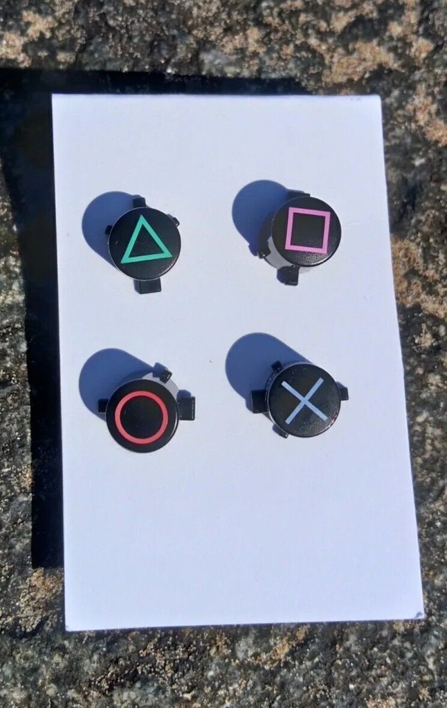X O □ ∆ - GameStation Button Stud Earrings - Black