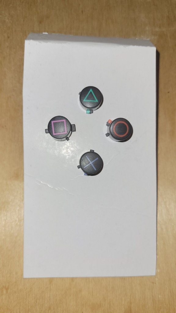 X O □ ∆ - GameStation Button Stud Earrings - Grey