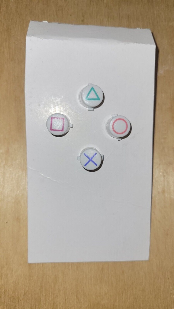 X O □ ∆ - GameStation Button Stud Earrings - White