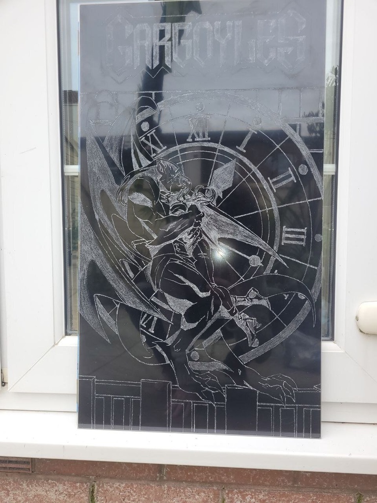 Monster & The Detective Embrace, TV Screen Engraving