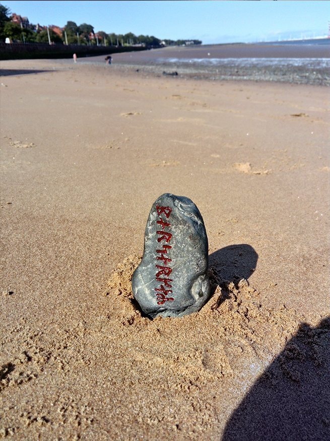 Berserker, Battle, Rage - Engraved Stone Rune Decoration