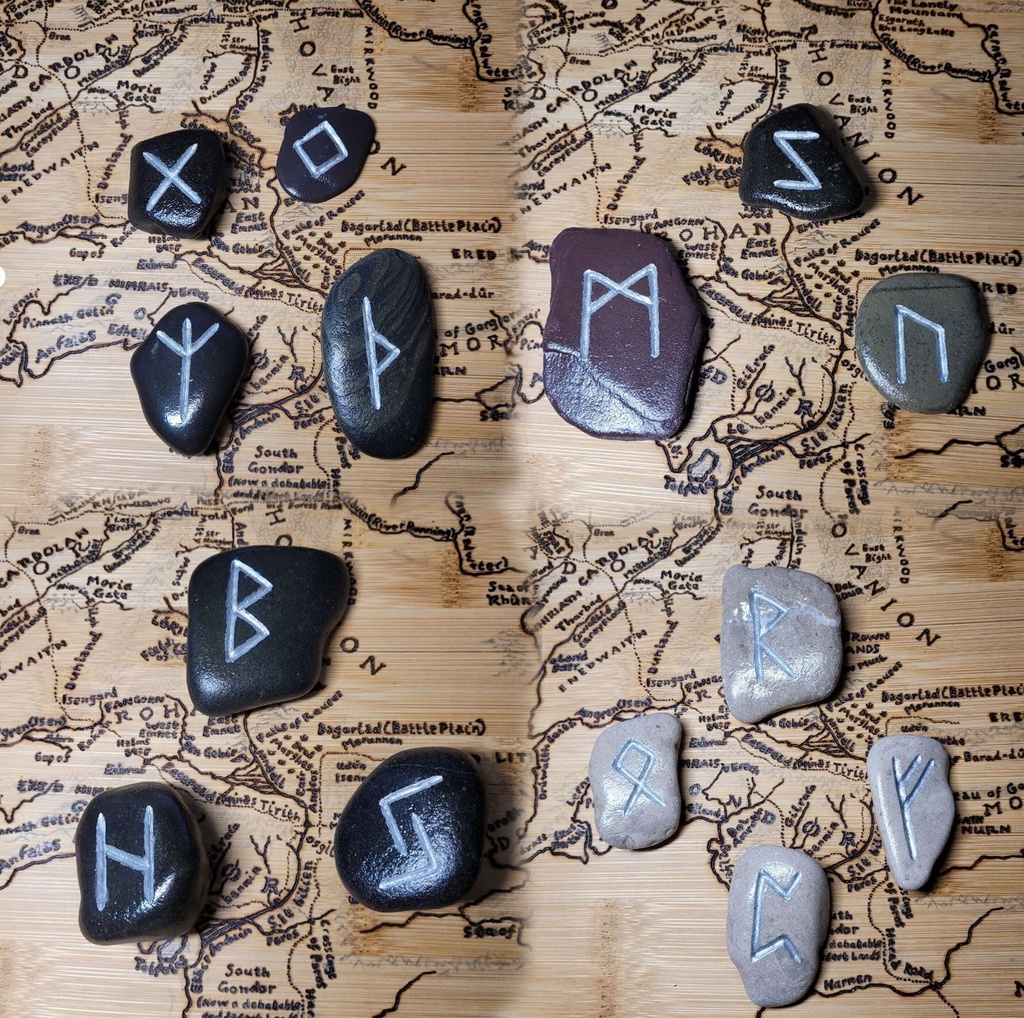 14x Collection of Engraved Single Rune Stones