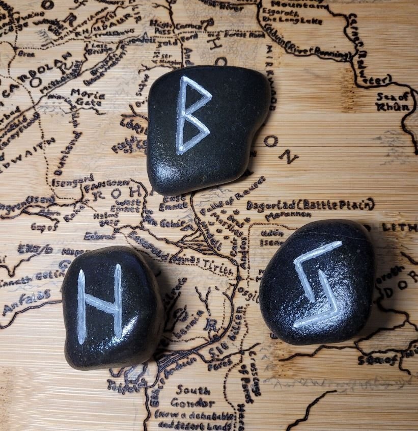 14x Collection of Engraved Single Rune Stones