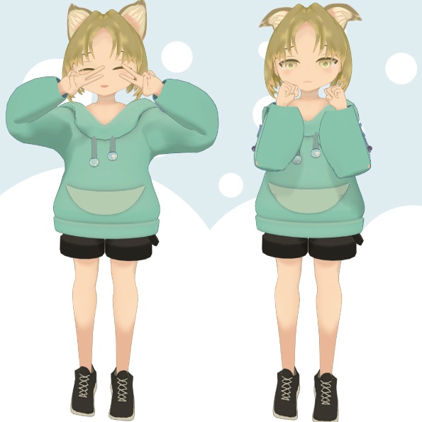 なつねこ - Natsuneko 【オリジナル3Dモデル】