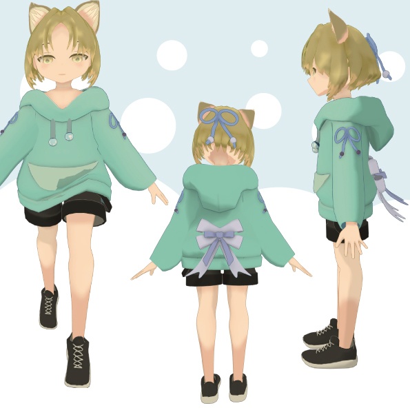 なつねこ - Natsuneko 【オリジナル3Dモデル】