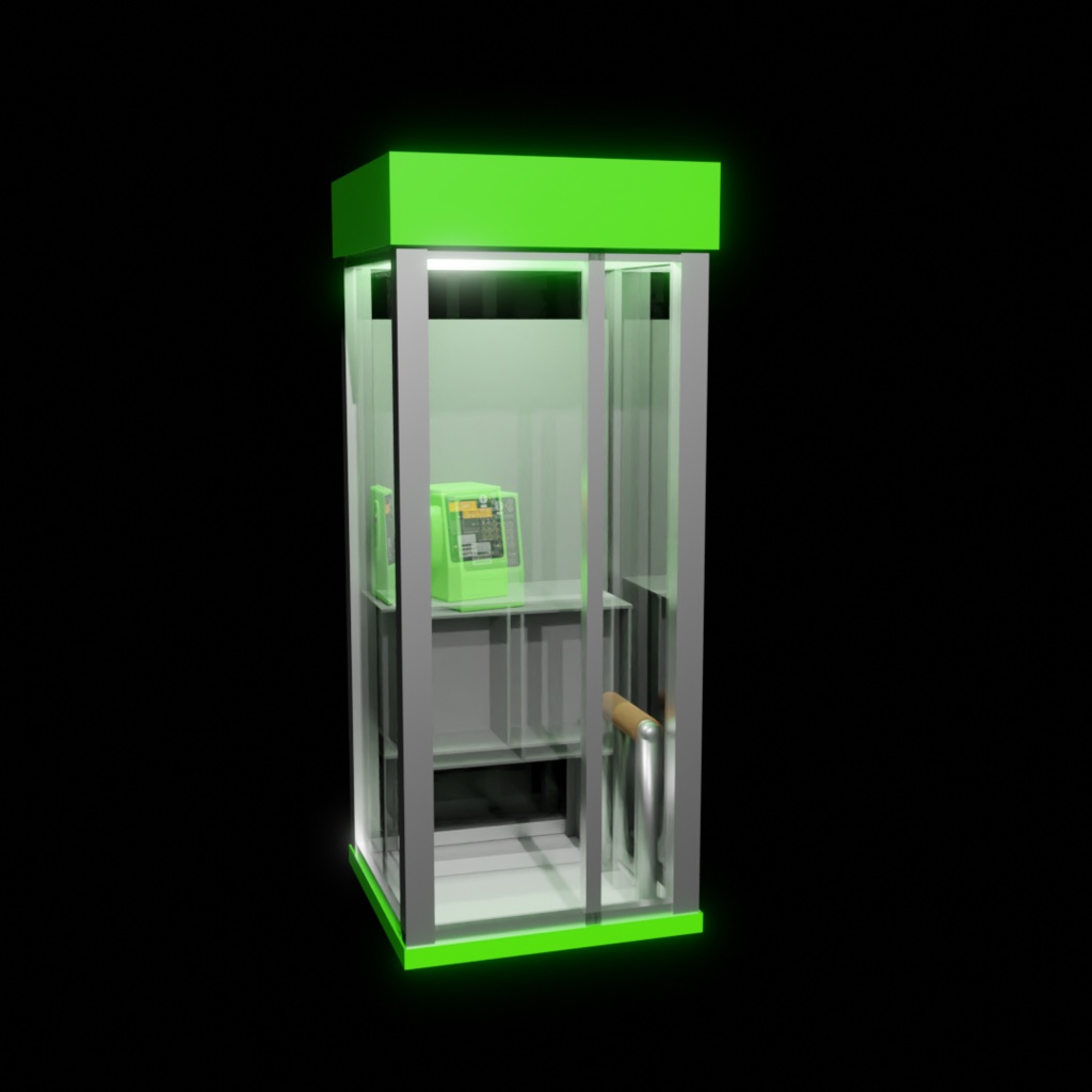 「電話ボックス」3D小道具