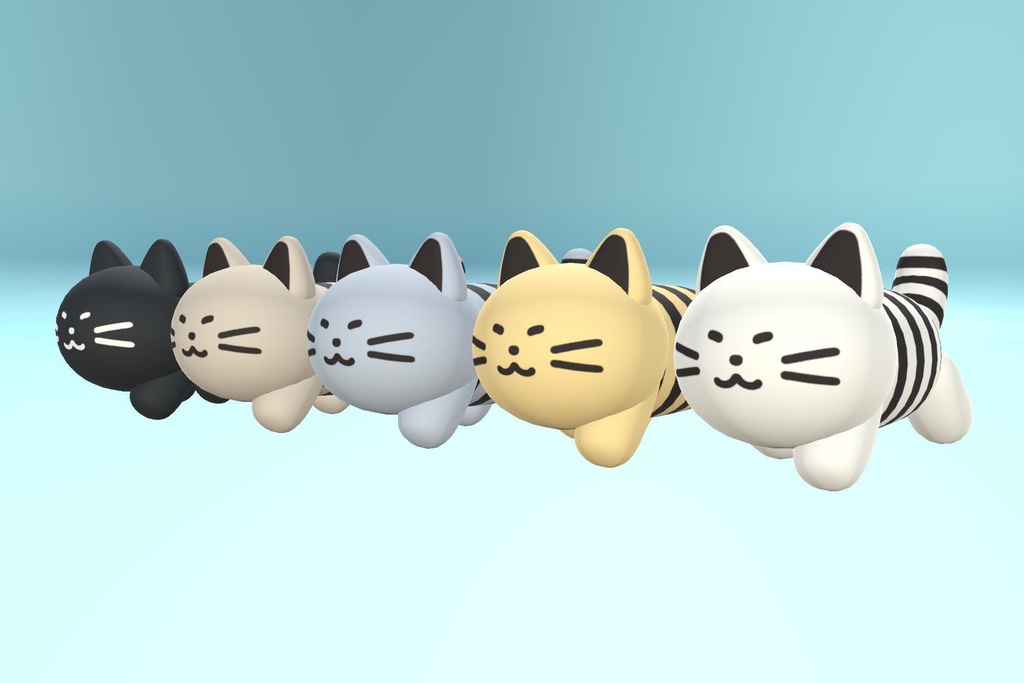 ナチュラルカラーの線画のネコ