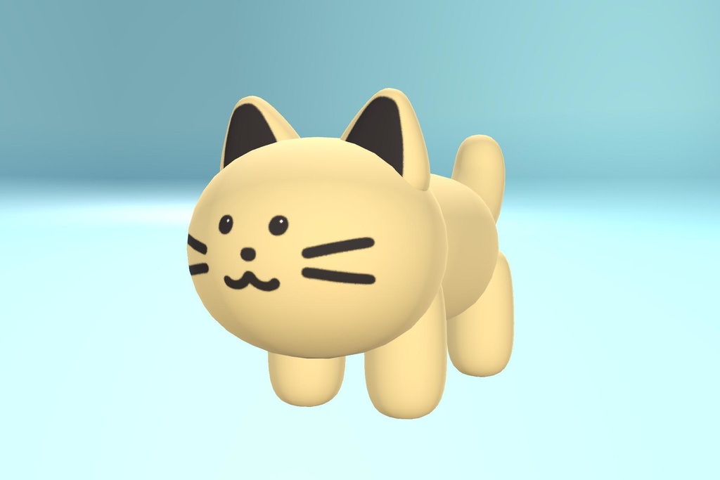 ナチュラルカラーの線画のネコ