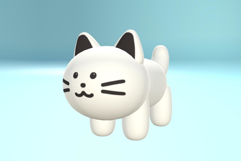 ナチュラルカラーの線画のネコ