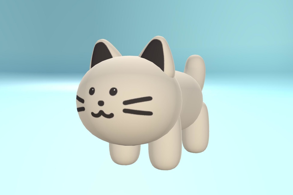 ナチュラルカラーの線画のネコ