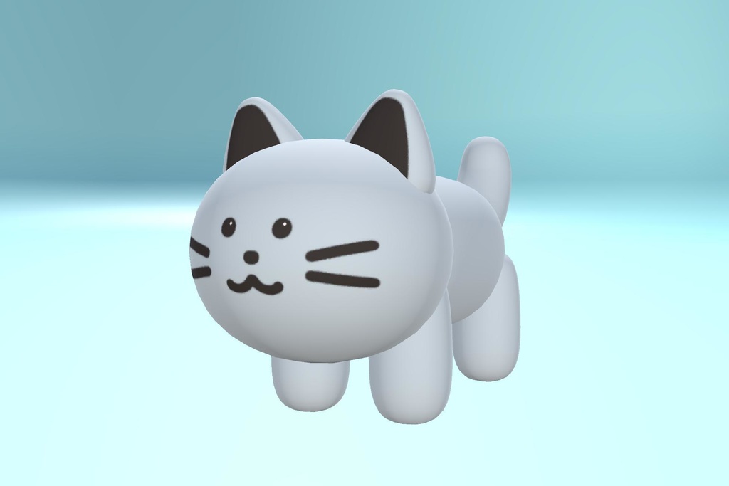 ナチュラルカラーの線画のネコ