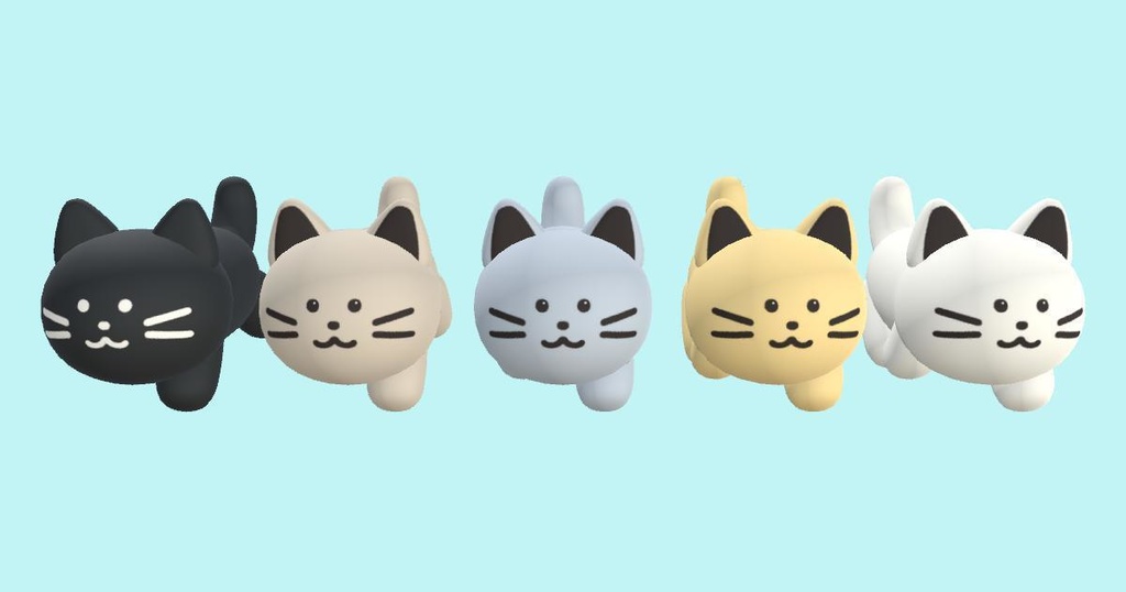 ナチュラルカラーの線画のネコ