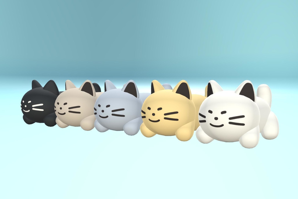 ナチュラルカラーの線画のネコ