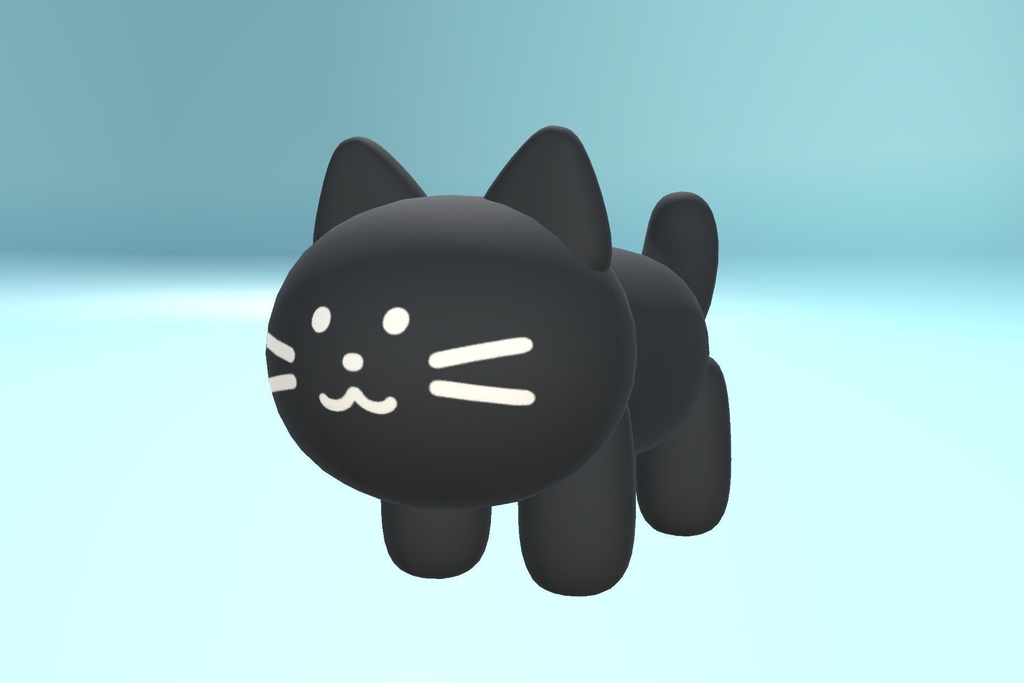 ナチュラルカラーの線画のネコ