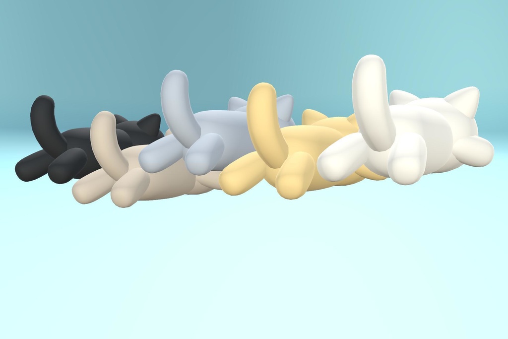 ナチュラルカラーの線画のネコ