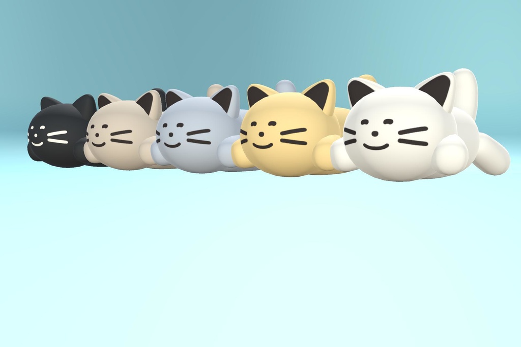 ナチュラルカラーの線画のネコ