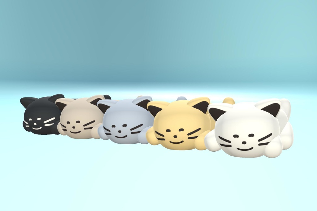 ナチュラルカラーの線画のネコ