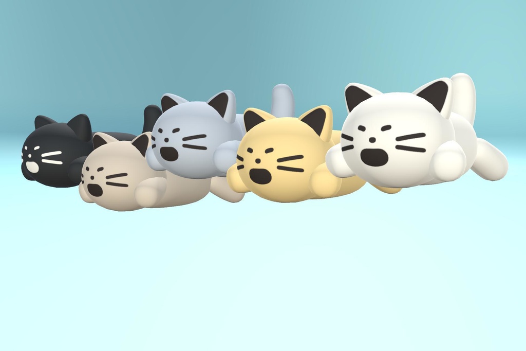 ナチュラルカラーの線画のネコ