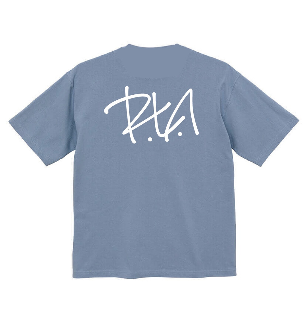 【R.L.A】Double-sided Print T-shirt(Blue)