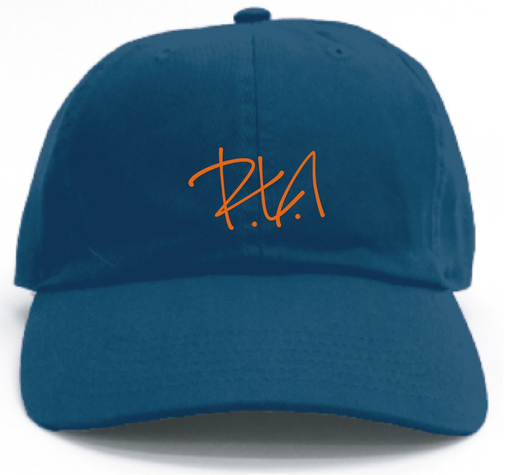 【R.L.A】Embroidery Wash Baseball Cap [Navy Blue]