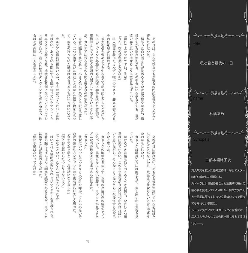 カドぐだ♀小説アンソロジー【SunnyPlace】