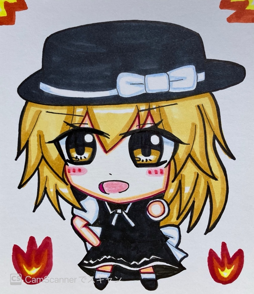 東方旧作 手描き小色紙