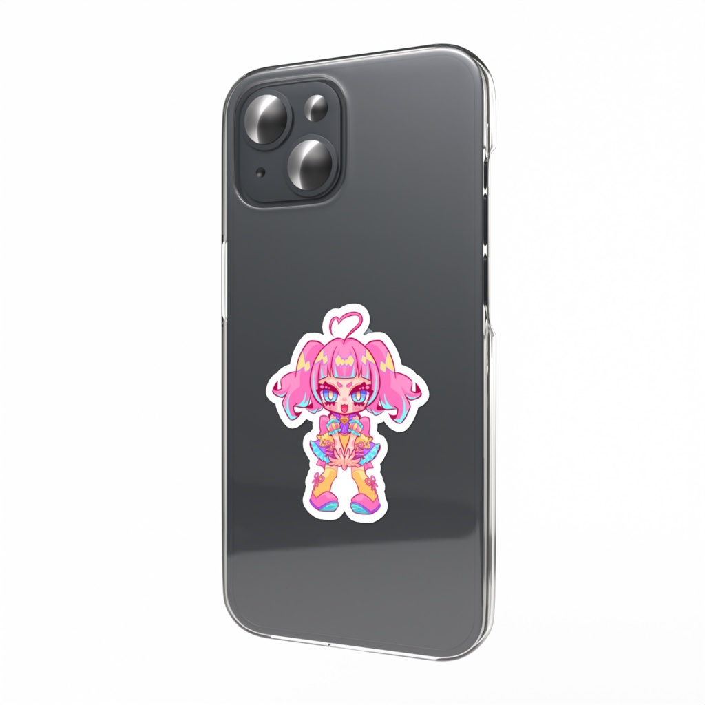 ピンクツインテちゃんステッカー