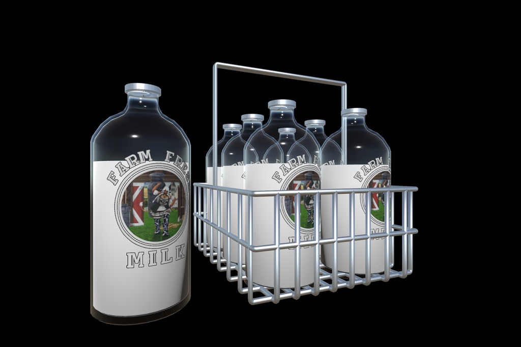 牛乳瓶＆ボトルホルダー  ||  Milk Bottle & Bottle Carrier
