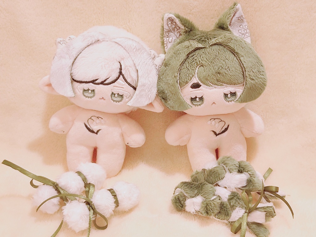 ハンドメイドぬいぐるみ 鈴蘭羊&猫