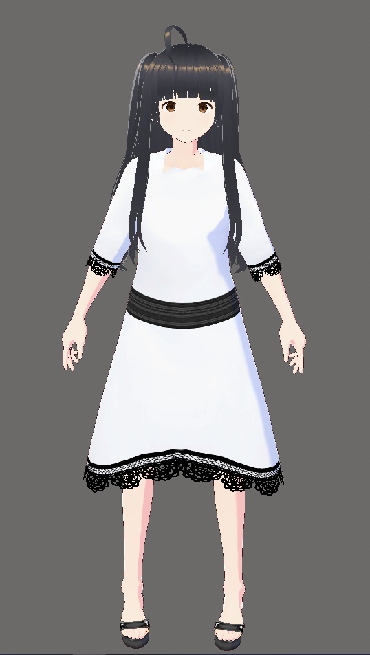 [VRoid] White dress with lacework