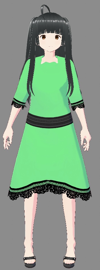 [VRoid] Green dress with lacework