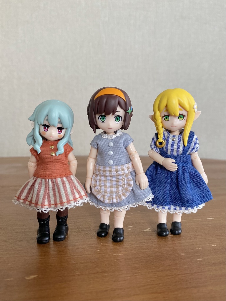 エプロンワンピ(ブルーグレー)
