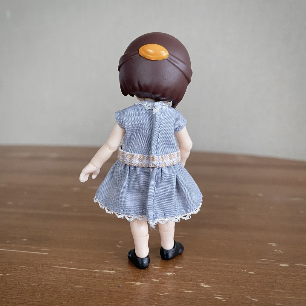 エプロンワンピ(ブルーグレー)