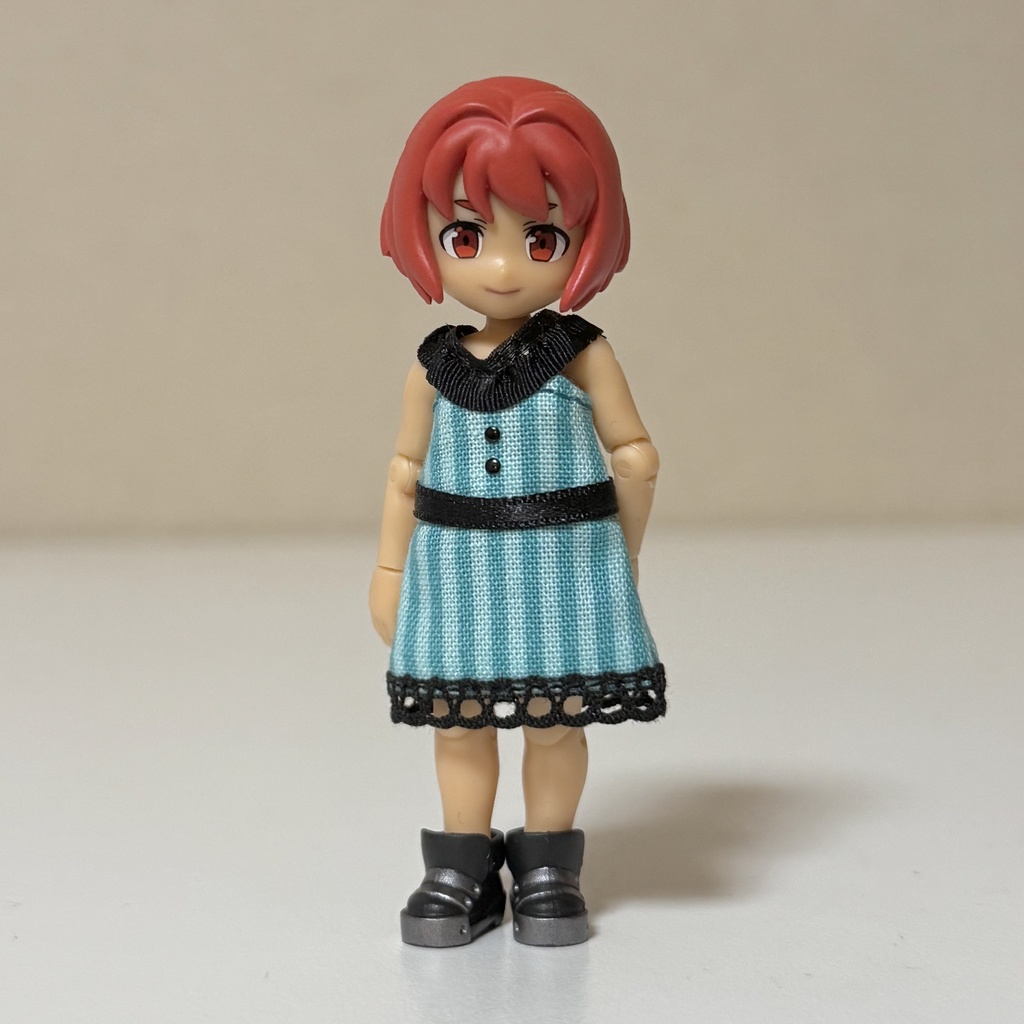 フリル襟ワンピース・グリーン