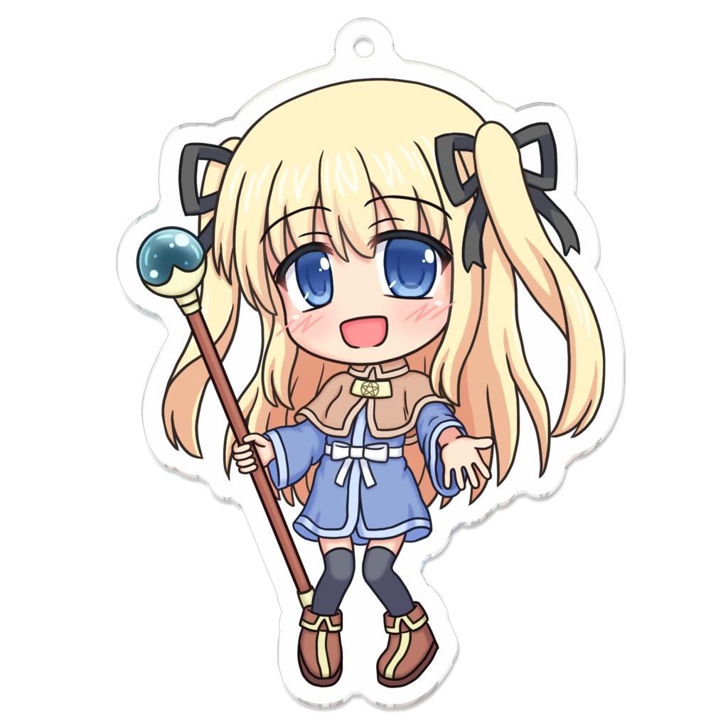 ミーファちゃんアクリルキーホルダー 70 x 70 (mm) - ウッドの