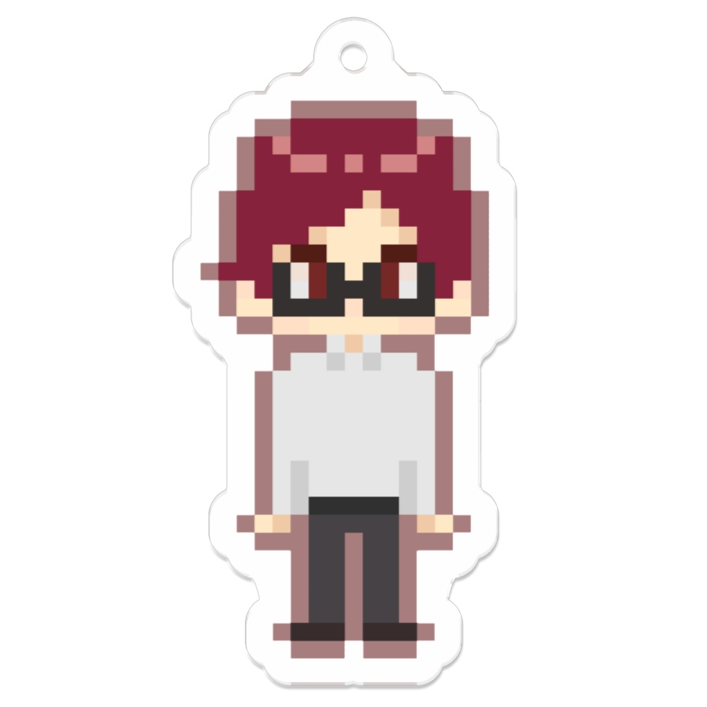 【アクキー】紅白ガバ(ドット) 50×50mm