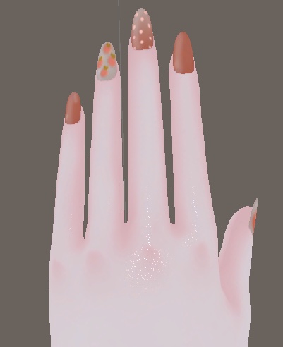 Peach Nail Texture For Maya