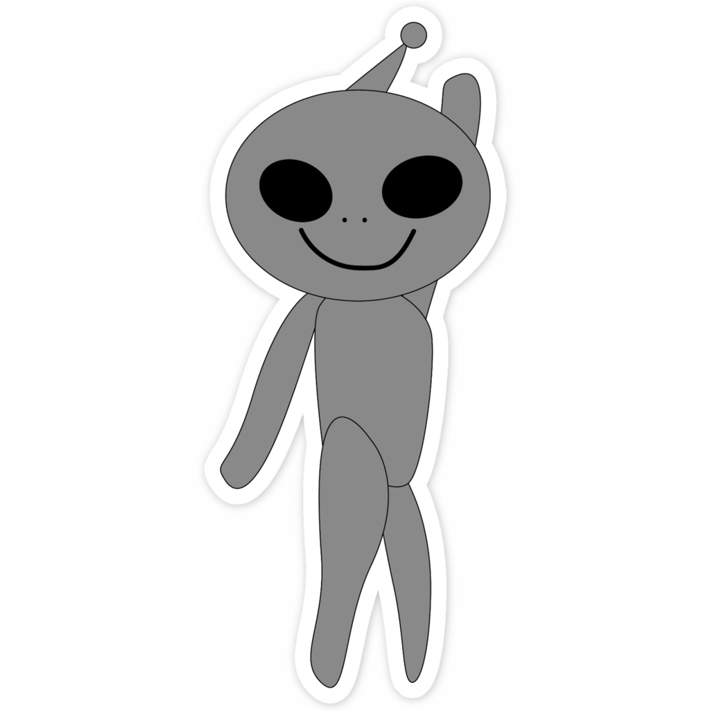 エイリアンのキナちゃんステッカー