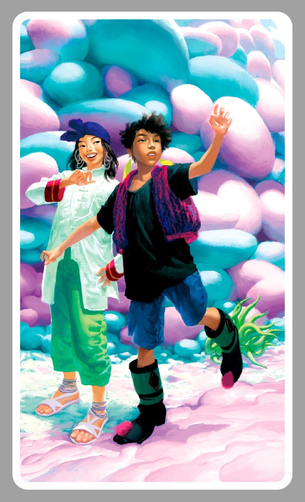 岩場の子供達