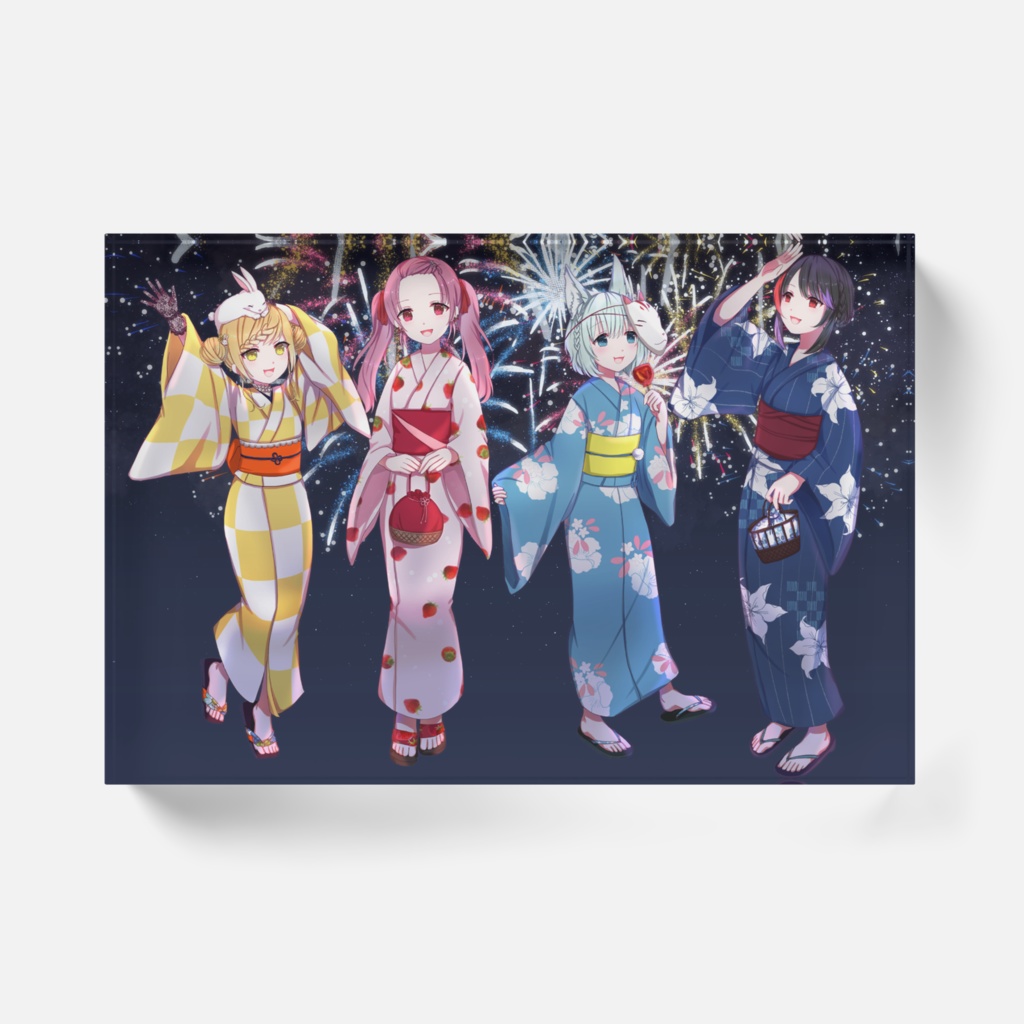 清楚女子会 夏 アクリルブロック