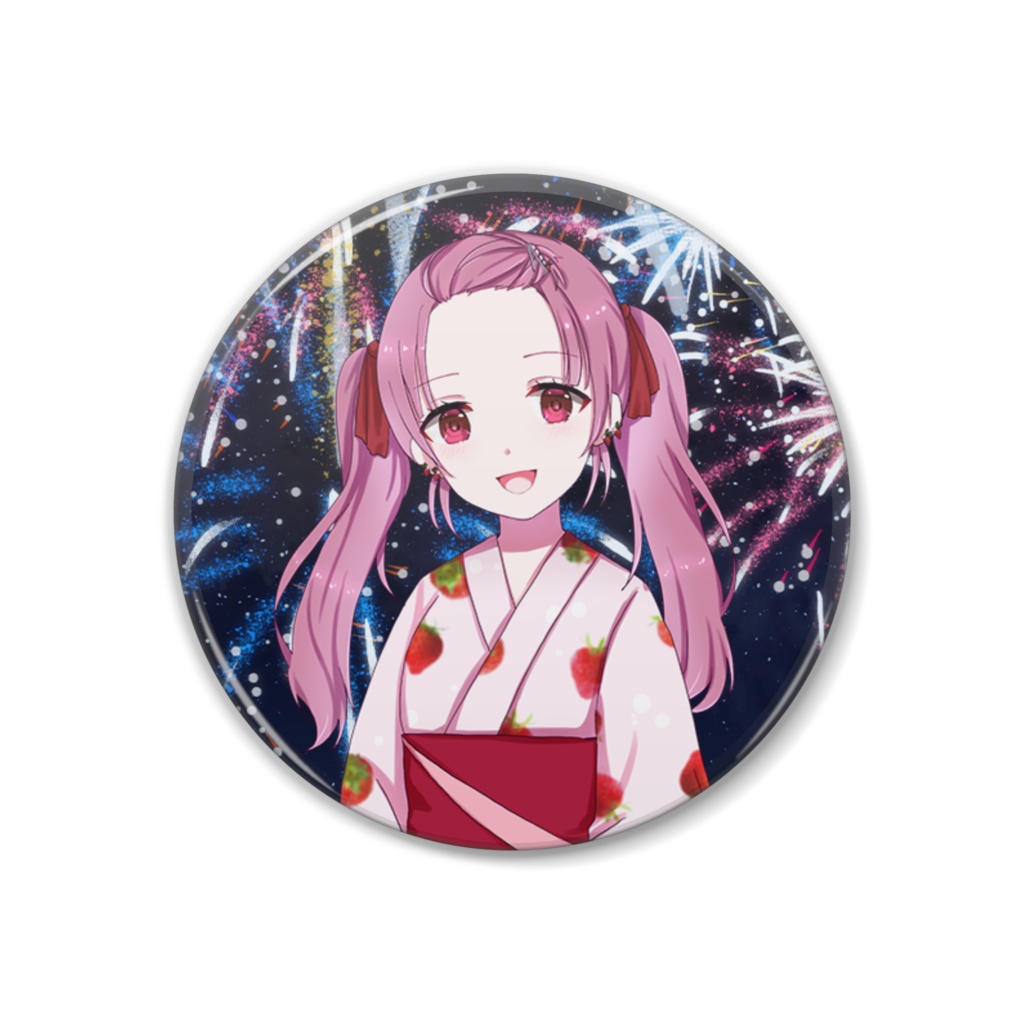 清楚女子会　夏　缶バッチ　苺奈いちご