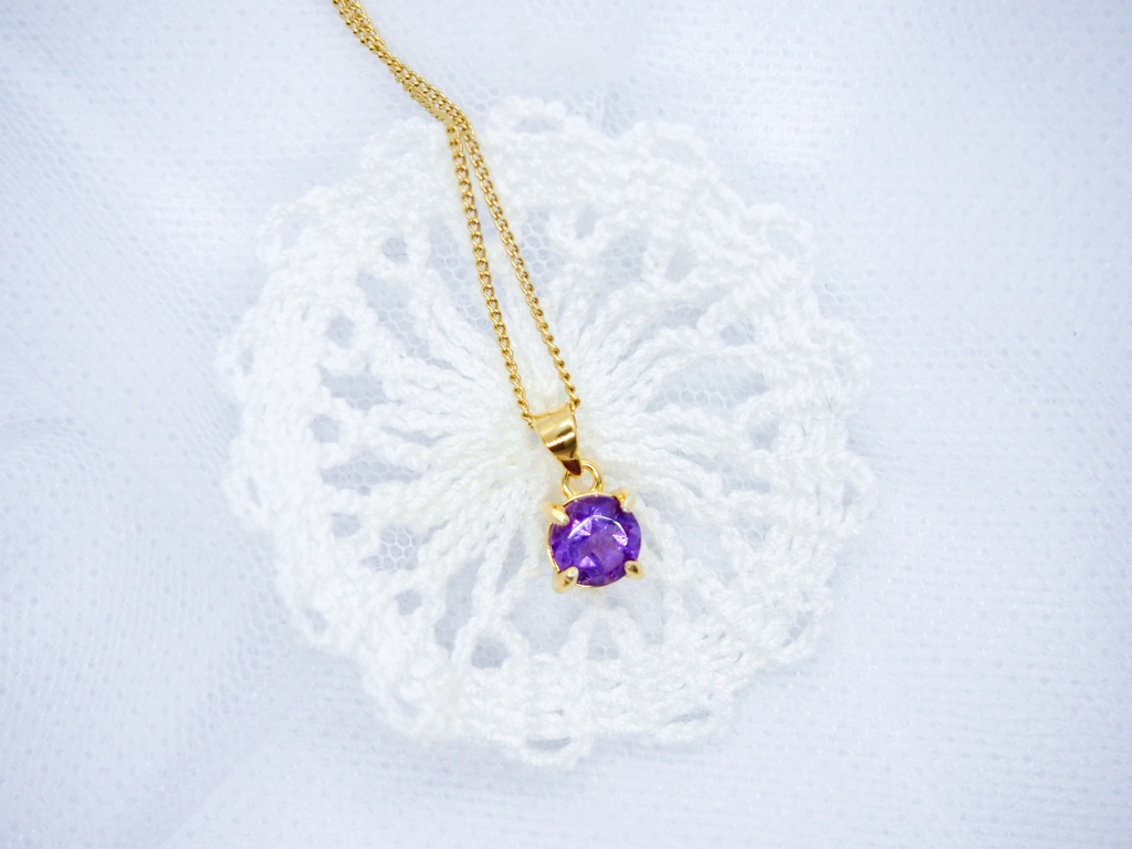 天然石一粒ネックレス 五月雨江