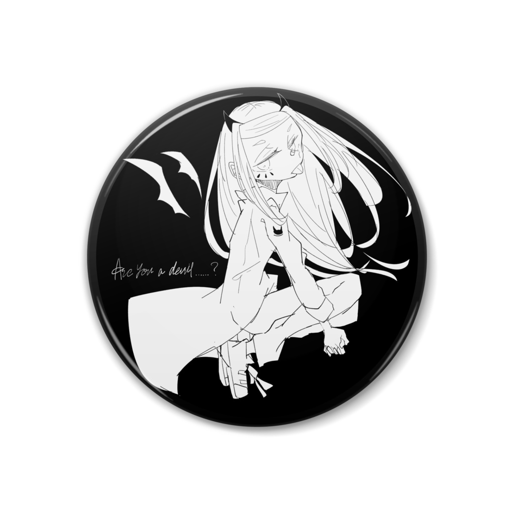 「天使と悪魔と少女」缶バッジ