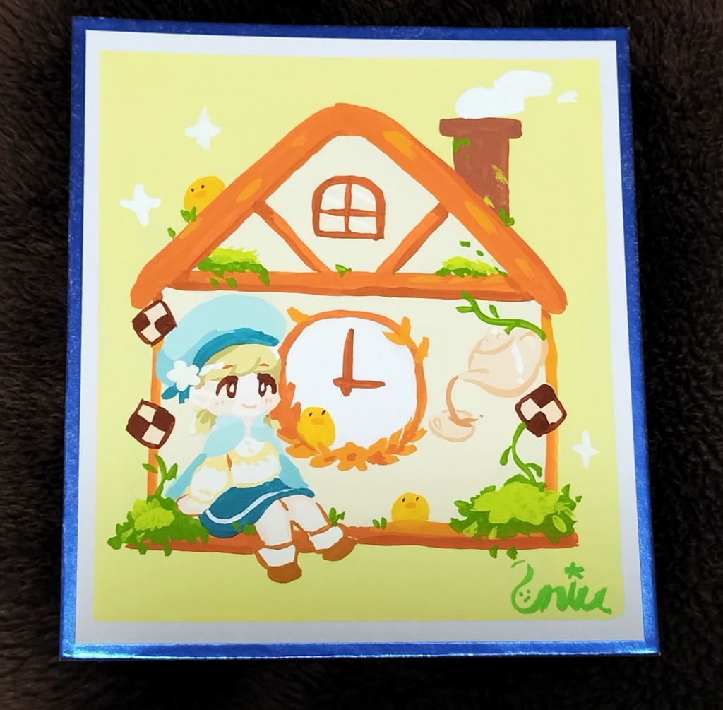 手書きミニ色紙