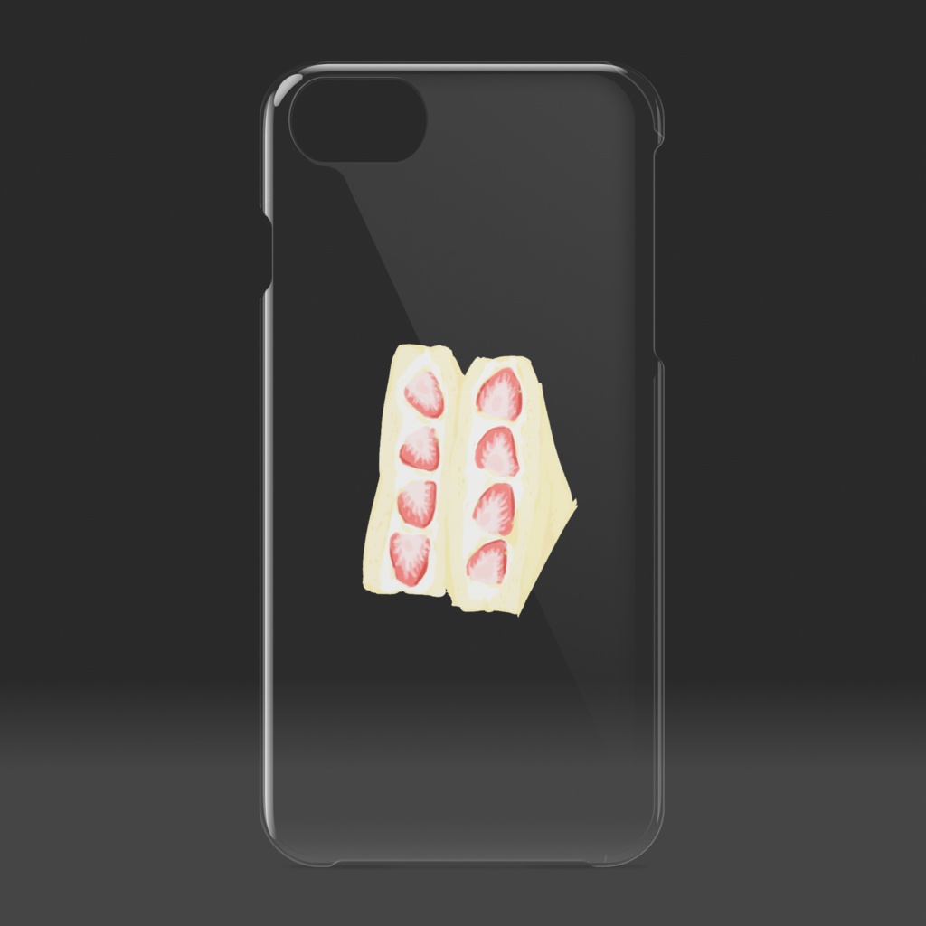 いちごサンドクリアiPhoneケース